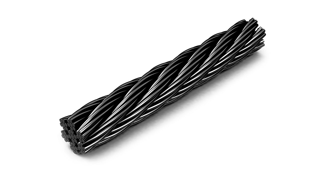 Wire rope BLACK Wire Rope 3mm dia (price per metre) 1