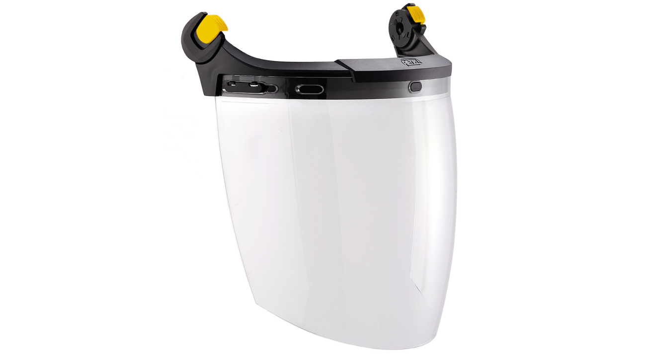 Petzl VIZEN face shield with EASYCLIP system for VERTEX and STRATO helmets