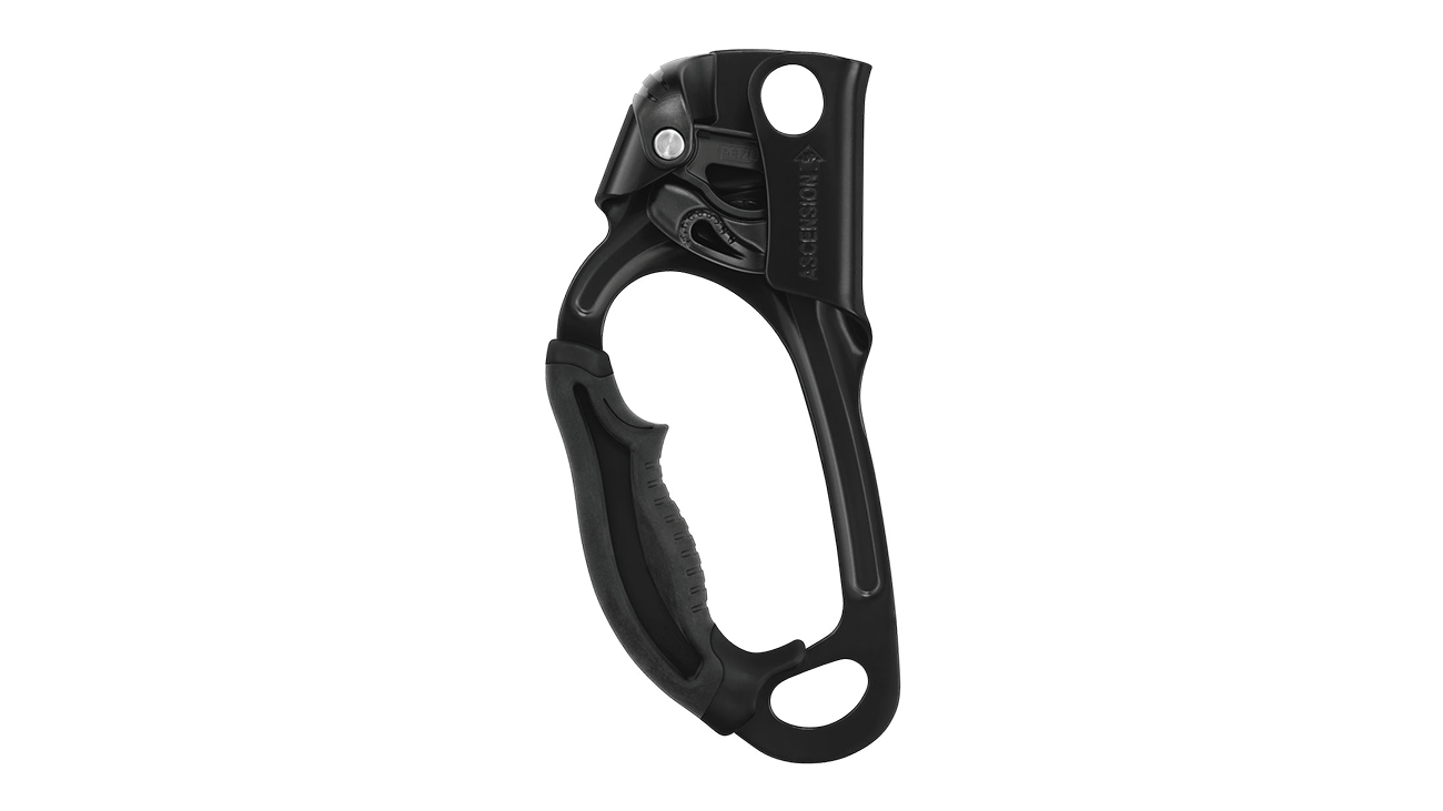 Petzl ASCENSION Handled Ascender, Black (Left Handed)