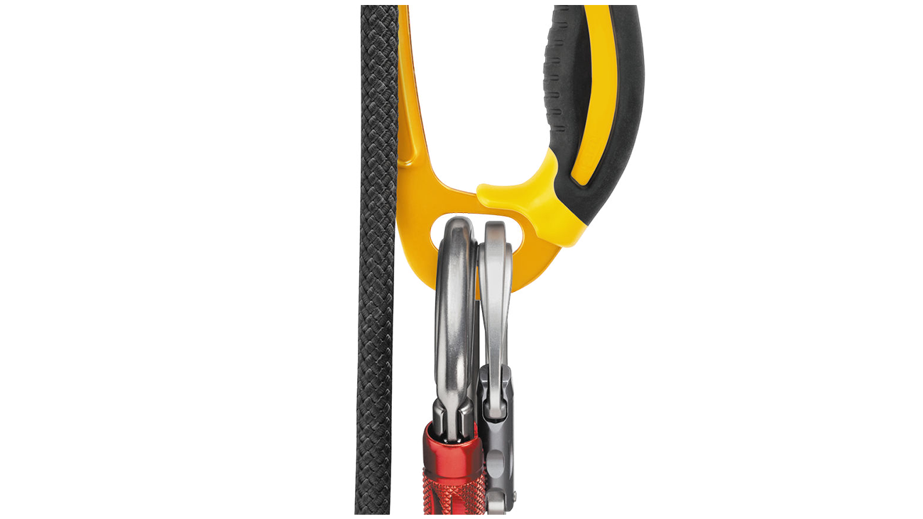 Petzl ASCENSION Handled Ascender, Black/Yellow (Right Handed)