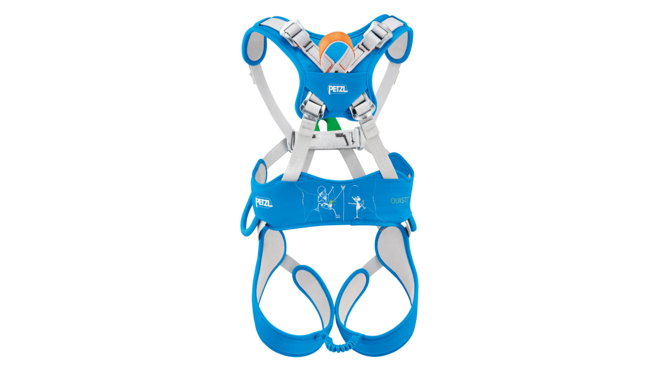 Petzl OUISTITI full body kids harness (showing back).