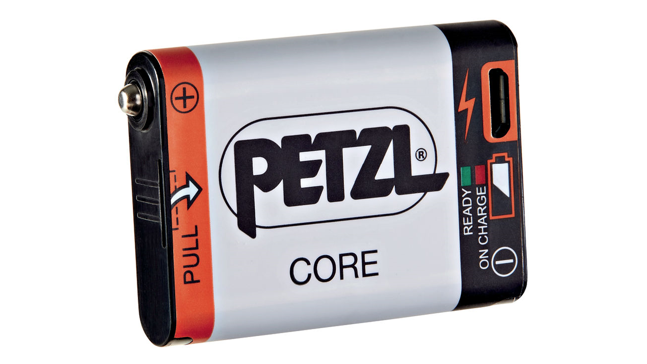 Petzl CORE rechargeable battery compatible with Petzl headtorches featuring the HYBRID CONCEPT design