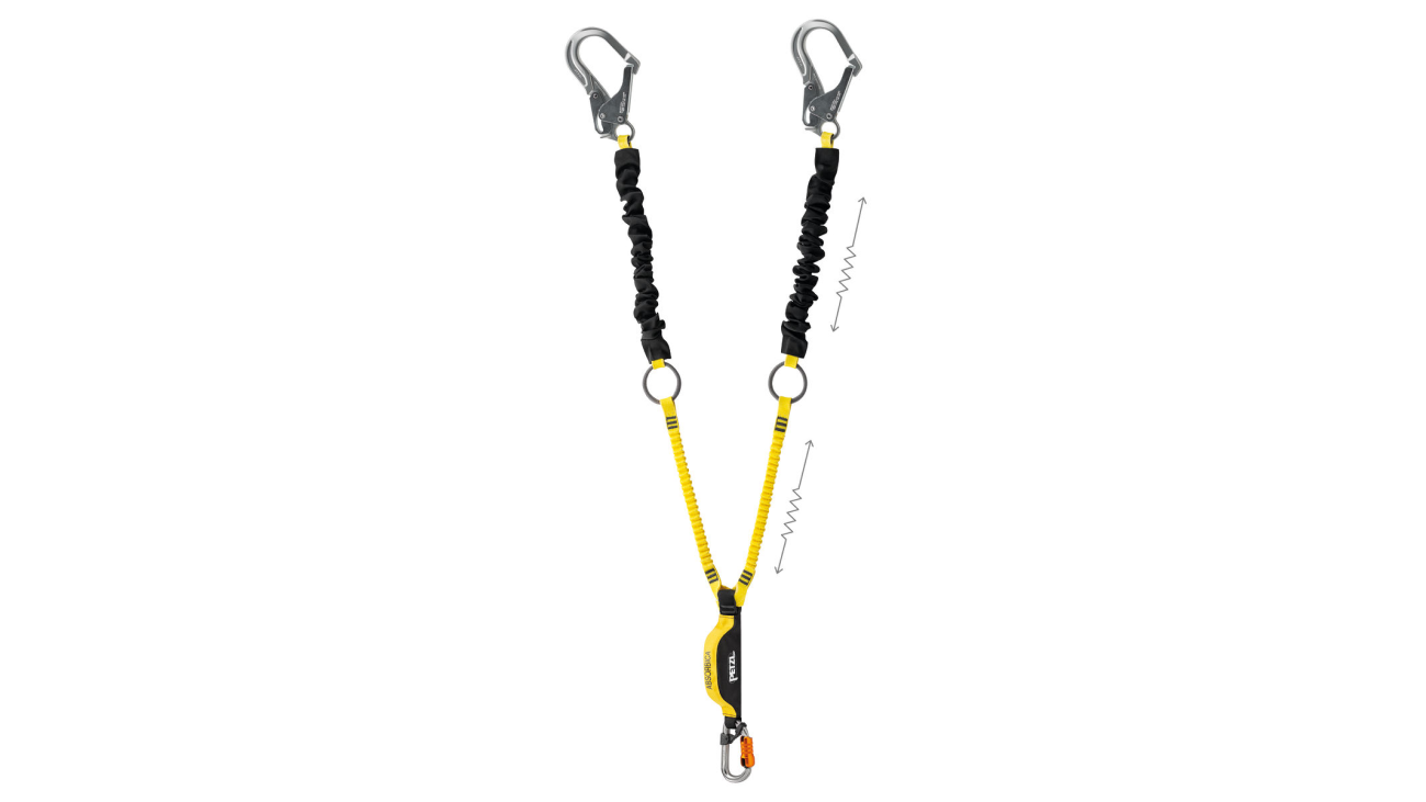 Petzl ABSORBICA-Y TIE-BACK available with connectors