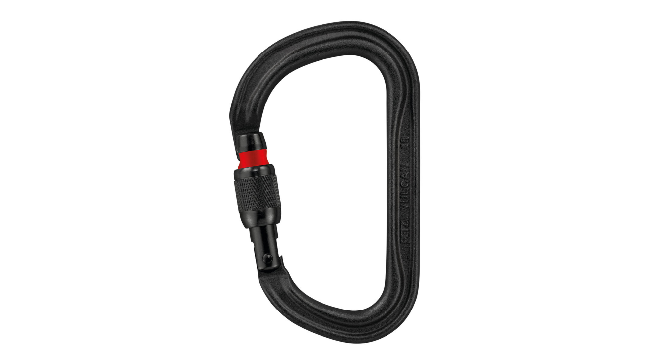 Petzl VULCAN screw-lock steel karabiner, black (EU version)