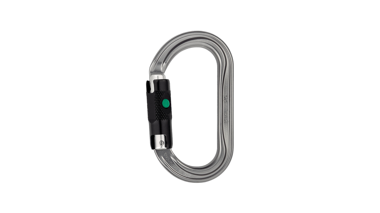 Petzl OK Ball-lock Alloy Karabiner, Grey