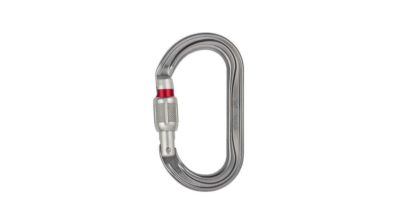 Petzl OK Screw-lock Alloy Karabiner, Grey