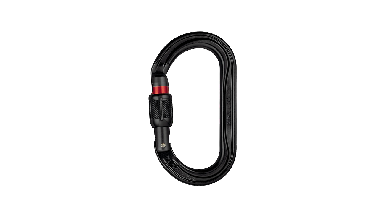 Petzl OK Screw-lock Alloy Karabiner, Black