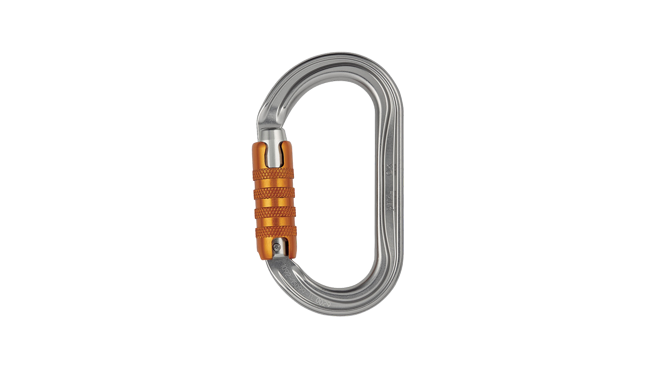 Petzl OK Triact-lock Alloy Karabiner, Grey