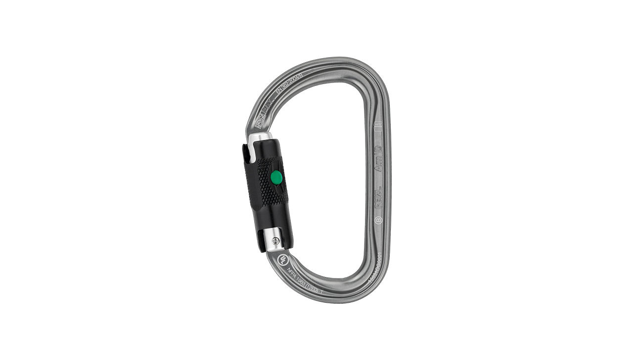 Petzl Am'D Ball-lock Alloy Karabiner, Grey