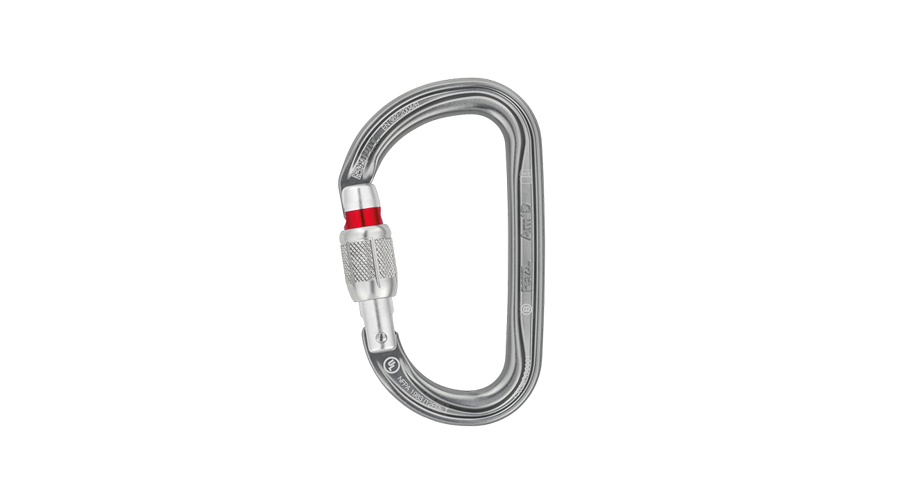 Petzl Am'D Screw-lock Alloy Karabiner, Grey