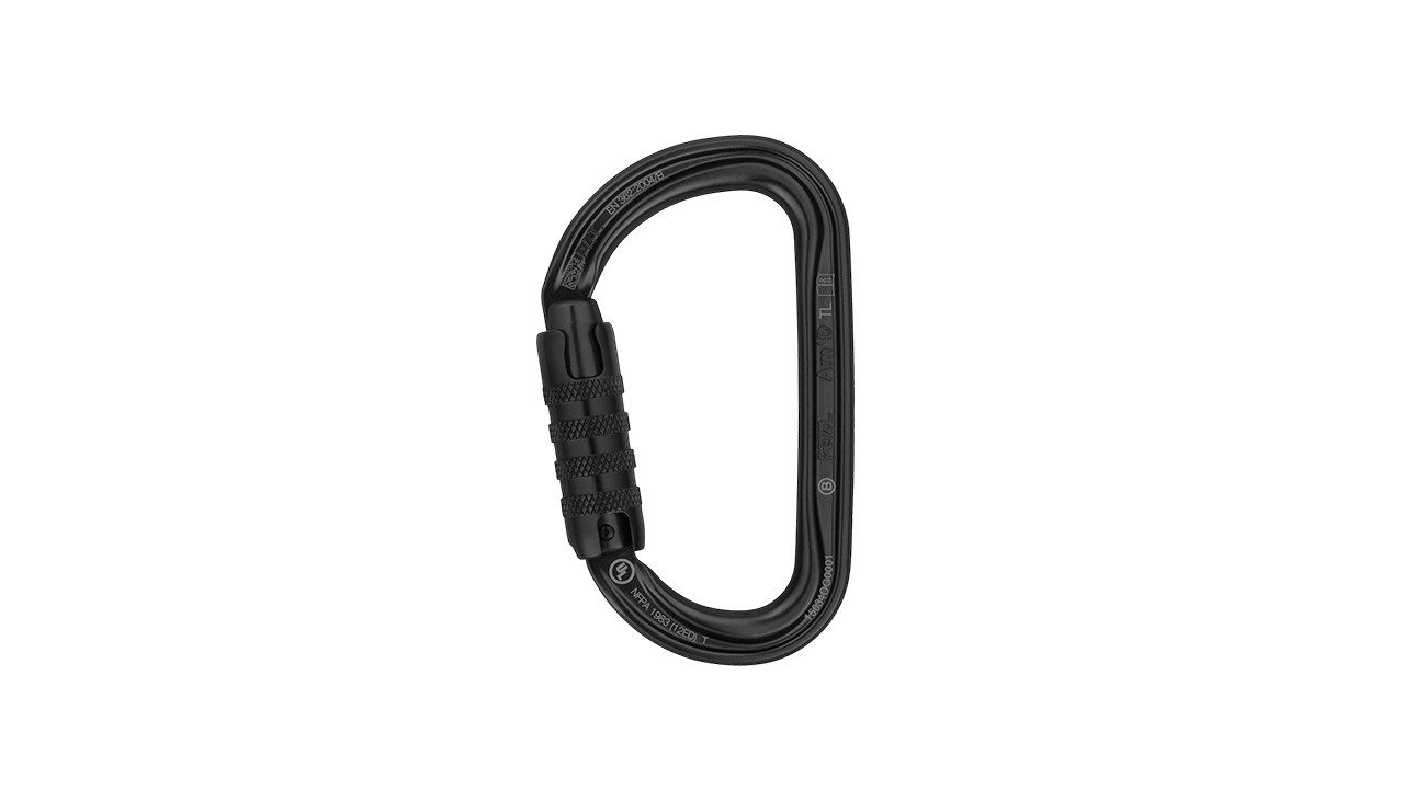 Petzl Am'D Triact-lock Alloy Karabiner, Black