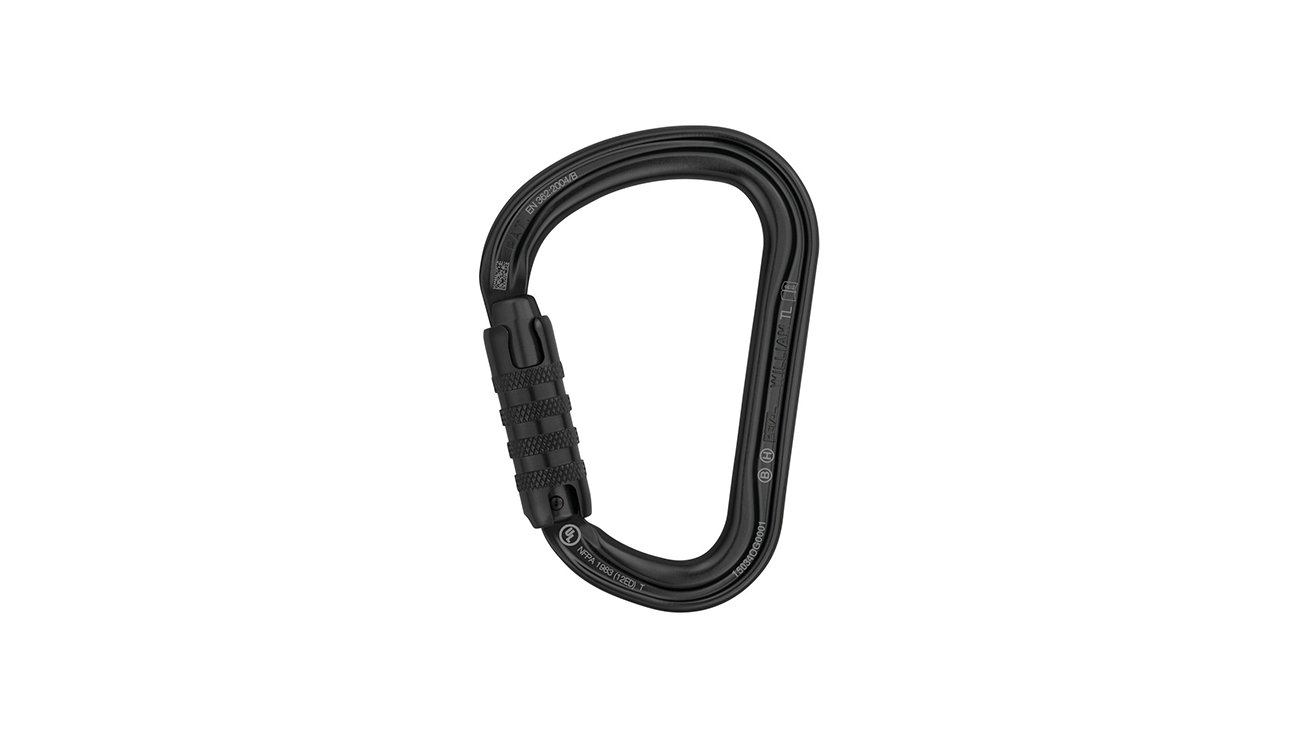 Petzl WILLIAM Triact-lock Alloy Karabiner (Black)