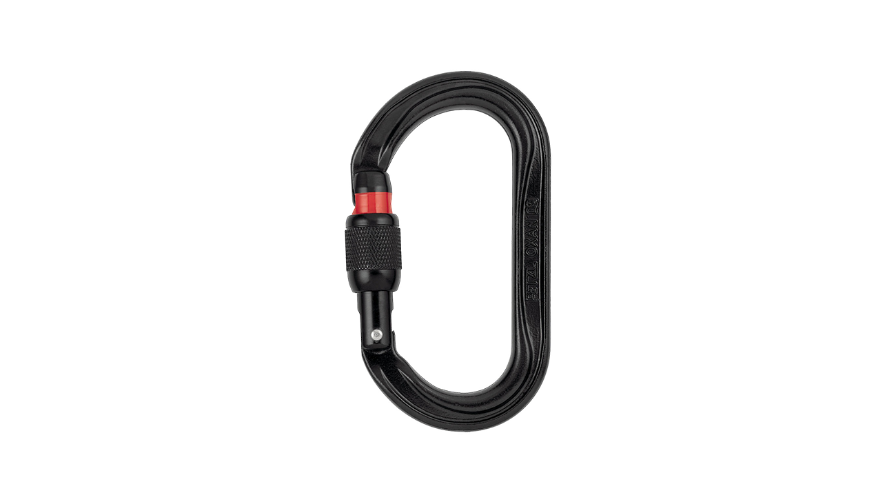 Petzl OXAN Screw-lock Steel Karabiner, Black (EU Version)