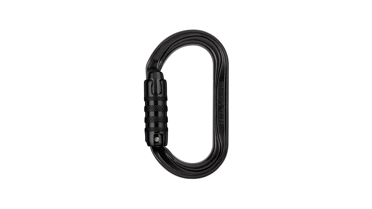 Petzl OXAN Triact-lock Steel Karabiner, Black (Int'l Version)