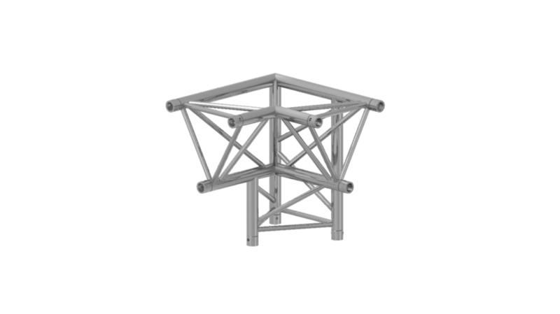 Prolyte Triangular 40 Series 3-way Corner, Right (Apex Down)