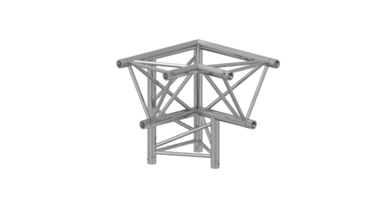 Prolyte Triangular 40 Series 3-way Corner, Left (Apex Down)