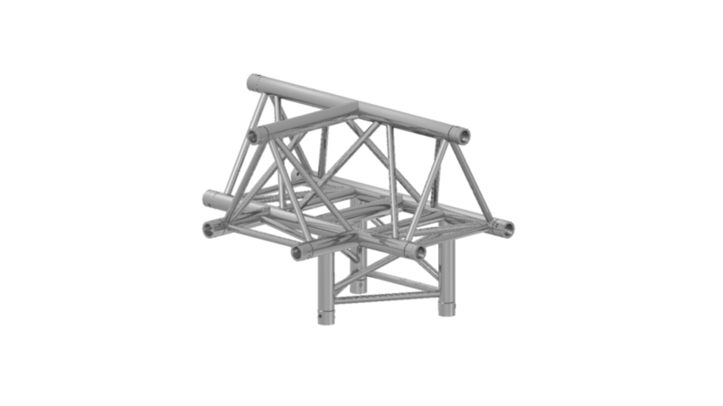 Prolyte Triangular 40 Series 4-way Corner, T-joint (Apex Up)