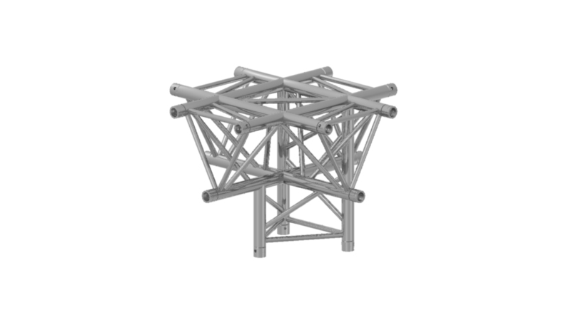 Prolyte Triangular 40 Series 5-way Corner, Horizontal (Apex Down)