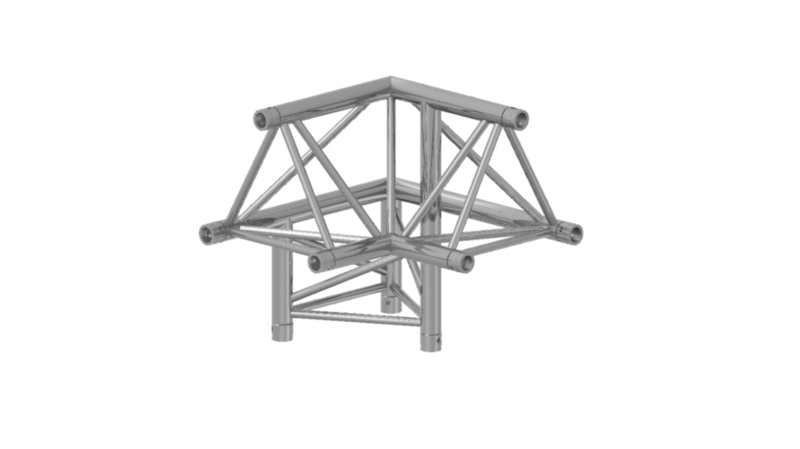 Prolyte Triangular 30 Series 3-way Corner, Left (Apex Up)