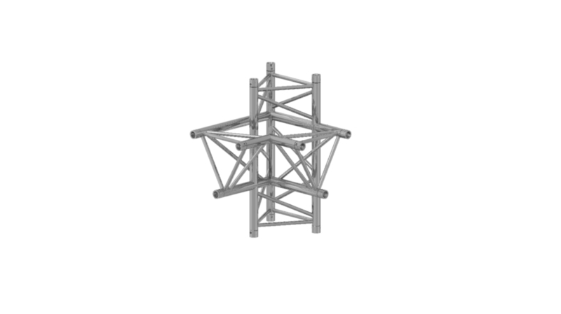 Prolyte Triangular 30 Series 4-way Corner, Right (Apex Down)