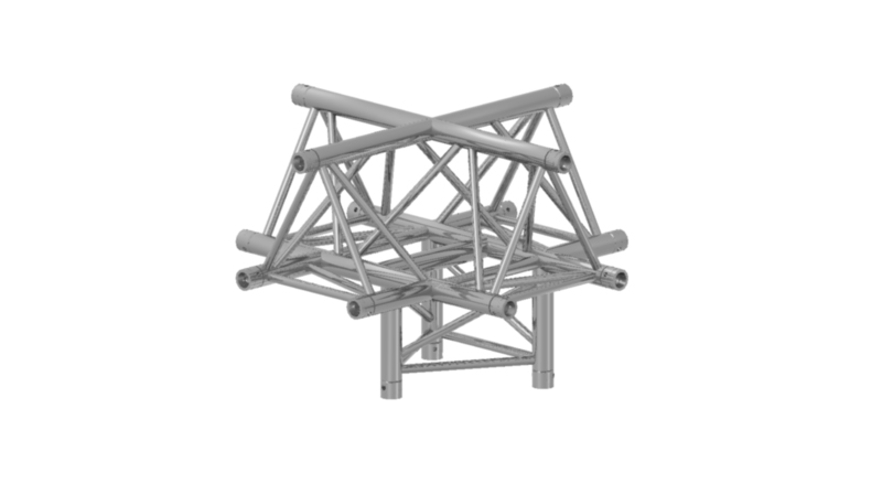 Prolyte Square 30 Series 5-way Corner, Horizontal (Apex Up)