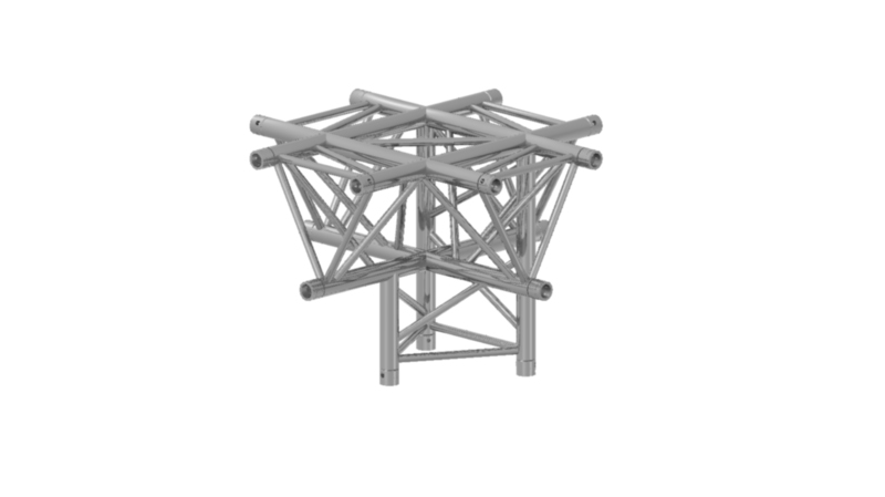 Prolyte Square 30 Series 5-way Corner, Horizontal (Apex Down)