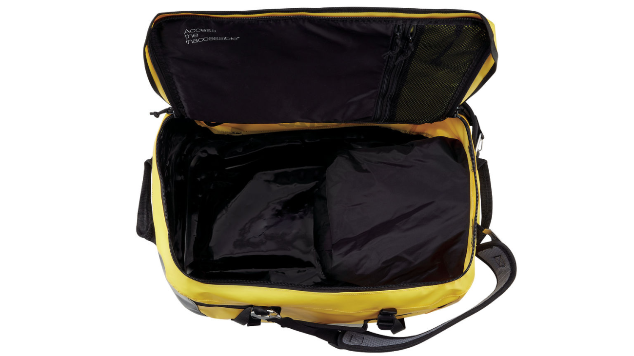 Petzl Duffel 65 Yellow, Showing Interior