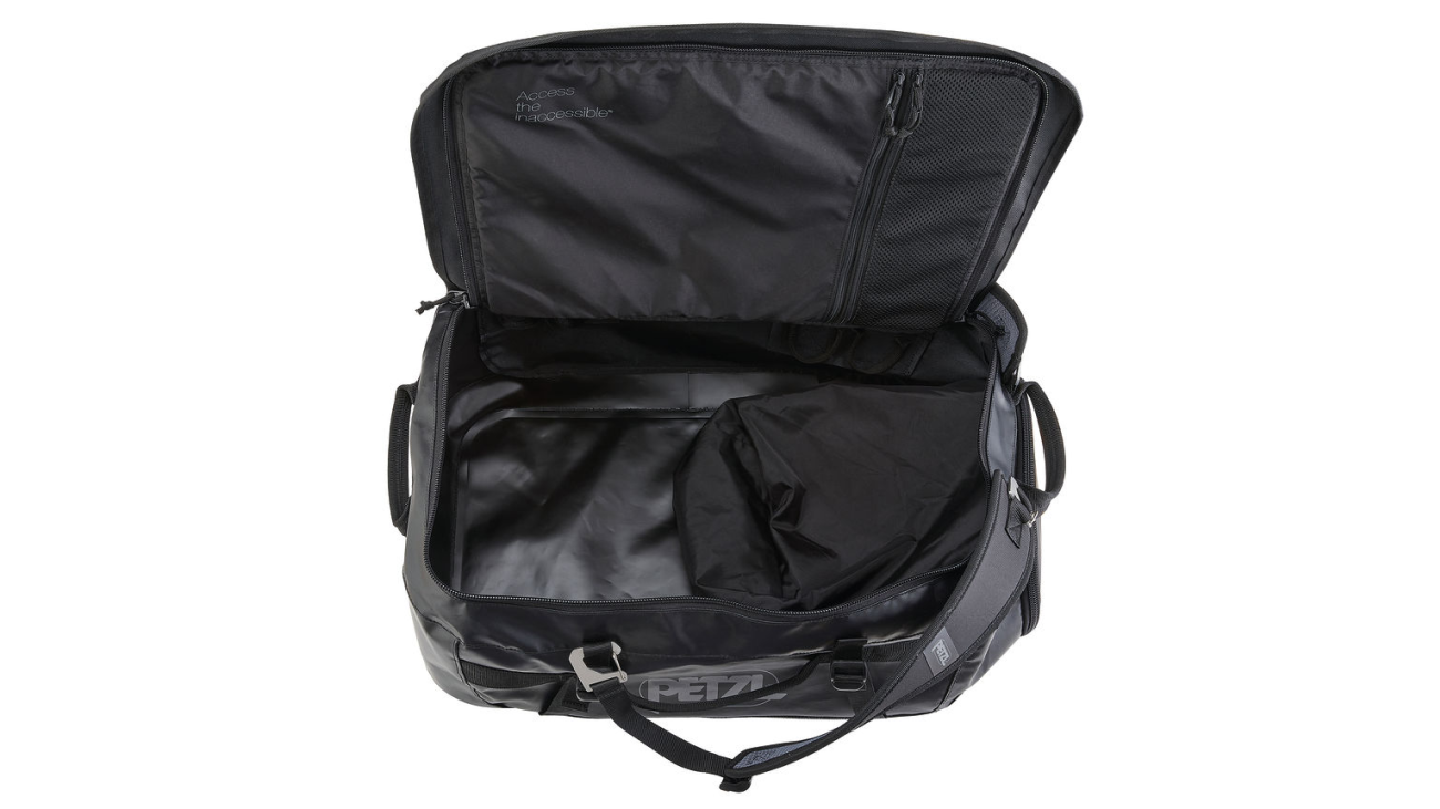 Petzl Duffel 65 Black, Showing Interior